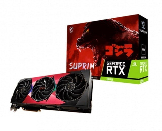 msi微星GeForce RTX 3070 SUPRIM X 8G LHR x GODZILLA 1